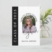Klasse 2025 Modernes Foto Abschluss Open House Ankündigung (Stehend Vorderseite)