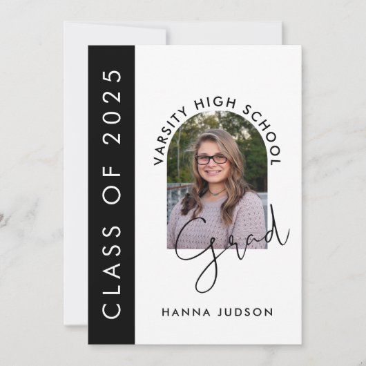 Klasse 2025 Modernes Foto Abschluss Open House Einladung (Vorderseite)