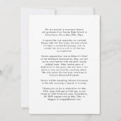 Klasse 2025 Modernes Foto Abschluss Open House Einladung (Rückseite)