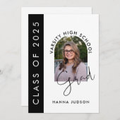 Klasse 2025 Modernes Foto Abschluss Open House Einladung (Vorne/Hinten)