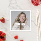 Klasse 2025 Name des Personalisierten Fotos für Ho Serviette (Beispiel)