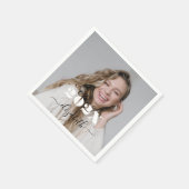 Klasse 2025 Name des Personalisierten Fotos für Ho Serviette (Ecke)