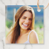 Klasse 2025 Pink Watercolor Blume Abschluss Geschenkanhänger (Rückseite)