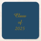 Klasse 2025 rechteckiger pappuntersetzer (Vorderseite)