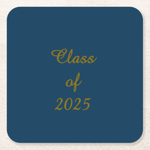 Klasse 2025 rechteckiger pappuntersetzer