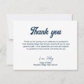 Klasse 2025 Retro Rainbow Colorful Abschluss Dankeskarte (Rückseite)