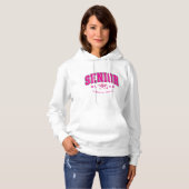 Klasse 2025 rosa Coquette Graduate Name Hoodie (Vorne ganz)