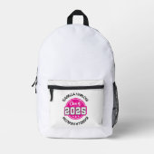 Klasse 2025 Rosa Graduate Name Bedruckter Rucksack (Vorderseite)