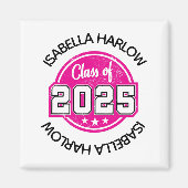 Klasse 2025 Rosa Graduate Name Magnet (Vorne)