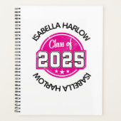 Klasse 2025 Rosa Graduate Name Planer (Vorderseite)