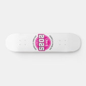 Klasse 2025 Rosa Graduate Name Skateboard (Horizontal)