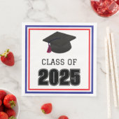 Klasse 2025 Rot und Blau Serviette (Beispiel)