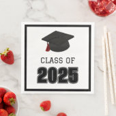 Klasse 2025 Rot und Schwarz Serviette (Beispiel)