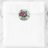 Klasse 2025 runder aufkleber (Tasche)