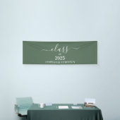 Klasse 2025 Sage Green Simple Modern Abschluss Banner (Messeveranstaltung)