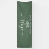 Klasse 2025 Sage Green Simple Modern Abschluss Banner (Vertikal)