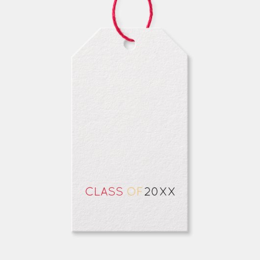 Klasse 2025 Schulcolors Moderner Spaß Geschenkanhänger (Vorderseite)