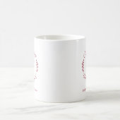 Klasse 2025 Schulname Maroon Emblem Abschluss Kaffeetasse (Mittel)