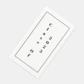 Klasse 2025: Schwarz-weiße Mindeststufe Serviette (Ecke)