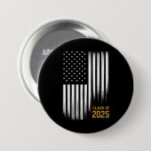 Klasse 2025 Senior American Flag Abschluss Button (Vorne & Hinten)