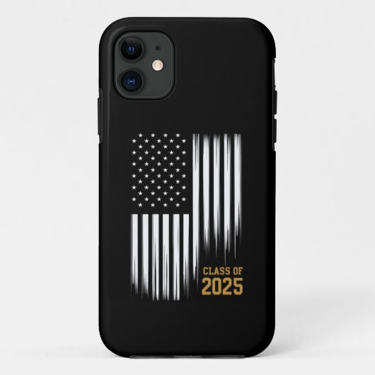 Klasse 2025 Senior American Flag Abschluss Case-Mate iPhone Hülle (Rückseite)