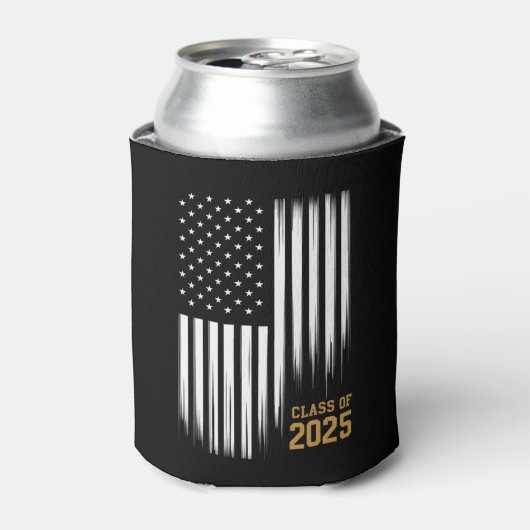 Klasse 2025 Senior American Flag Abschluss Dosenkühler (Kanne Vorderseite)