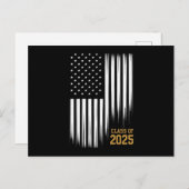 Klasse 2025 Senior American Flag Abschluss Postkarte (Vorne/Hinten)