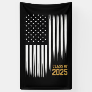 Klasse 2025 Senior American Flag Abschlussfeier Banner