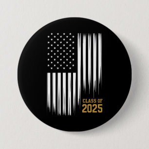 Klasse 2025 Senior American Flag Abschlussfeier Button