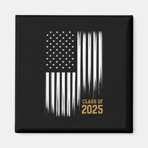 Klasse 2025 Senior American Flag Abschlussfeier Magnet