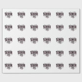 Klasse 2025 Senior Bow Coquette Abschluss Geschenkpapier (Flach)