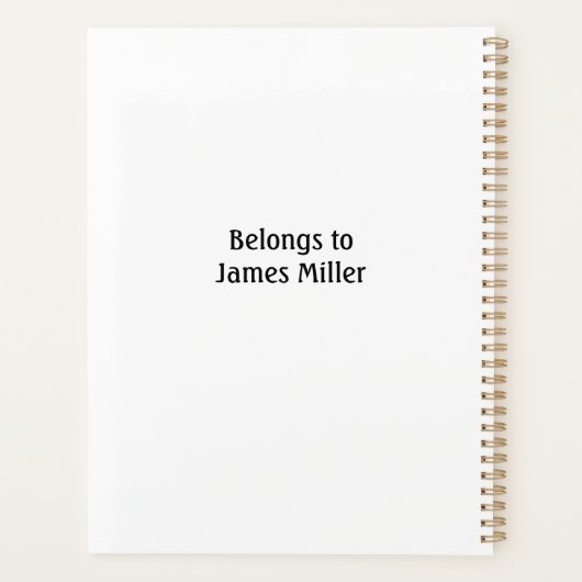 Klasse 2025 Senior Customized Planner Planer (Rückseite)