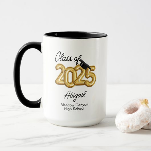 Klasse 2025 Senior Tasse (Mit Donut)