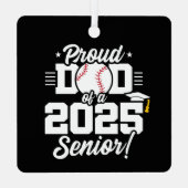 Klasse 2025 Senior Year Baseball Vater Senior 2025 Ornament Aus Metall (Rückseite)