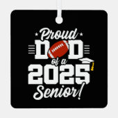 Klasse 2025 Senior Year Football Vater Senior 2025 Ornament Aus Metall (Rückseite)