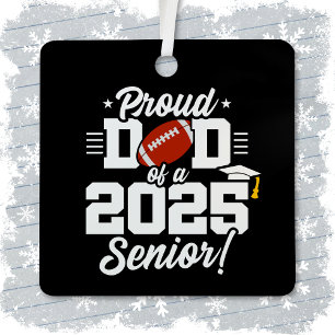 Klasse 2025 Senior Year Football Vater Senior 2025 Ornament Aus Metall