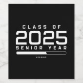 Klasse 2025 Senior Year Loading Senior 2025 Weinetikett (Einzelnes Label)