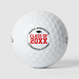 Klasse 2025 Stilvolles Red Abschluss Gift Golfball