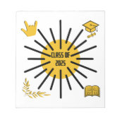 Klasse 2025 - Sunshine Notizblock (Vorderseite)