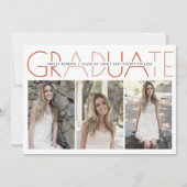 Klasse 2025 Terrakotta-Abschluss-Foto Einladung (Vorderseite)