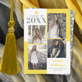 Klasse 2025: vier Fotos graugelber Abschluss Ankündigung