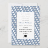 Klasse 2025 vier Fotos staubiger blauer Abschluss Ankündigung (Rückseite)