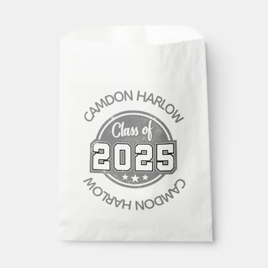 Klasse 2025 Vintag Graduate Name Geschenktütchen (Vorderseite)