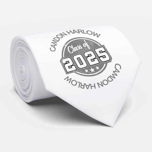 Klasse 2025 Vintag Graduate Name Krawatte (Gerollt)