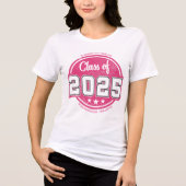 Klasse 2025 Vintag Graduate Name Tri-Blend Shirt (Vorderseite)