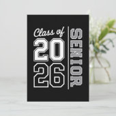 Klasse 2026 Abitur 26 Absolvent Ankündigung (Stehend Vorderseite)