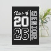 Klasse 2026 Abitur 26 Absolvent Einladung (Stehend Vorderseite)