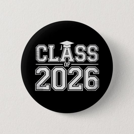 Klasse 2026 Abschluss 26 Absolvent Vintage Button (Vorderseite)