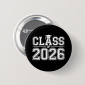 Klasse 2026 Abschluss 26 Absolvent Vintage Button (Vorne & Hinten)