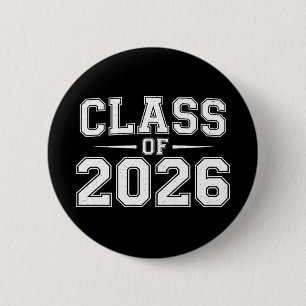 Klasse 2026 Abschluss Absolvent Retro Vintage Button